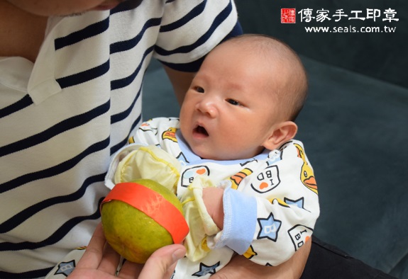洋洋(新北中和區到府嬰兒寶寶滿月剃頭理髮、免費到府嬰兒剃胎毛儀式吉祥話)。到府剃頭剃胎毛主持、專業拍照、DVD光碟、證書。★購買「臍帶章、肚臍章、胎毛筆刷印章」贈送：剃頭、收涎、抓周，三選一。2015.10.31 照片11